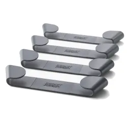 Joseph Joseph CupboardStore - Set aus 4 Topf- und Pfannendeckelhaltern - Hängeleisten & -regale für Töpfe, praktische selbstklebende Wandhalterung für Deckel bis 24 cm, ideal für platzsparende und organisierte Aufbewahrung in der Küche.