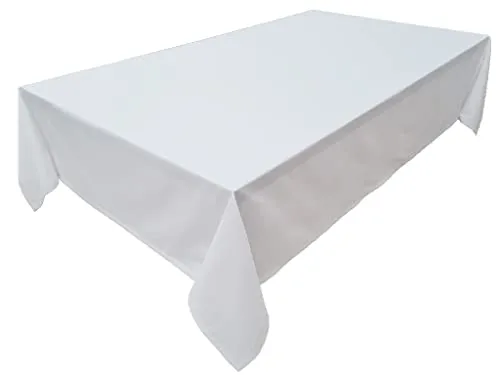 Hochwertige Tischdecke Tischwäsche aus 100% Baumwolle Kollektion Konzept, Farbe & Größe wählbar (Tischdecke - 80x80cm, Weiß)