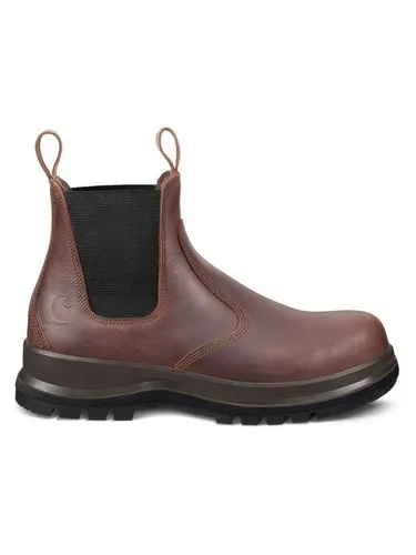 Carhartt® S3 Sicherheitsstiefel F702919 Chelsea Safety Boot - dark brown - 47 - Wanderschuhe mit robustem Chelsea-Design, wasserabweisendem Leder und herausragendem Komfort dank Vibram-Sohle und durchtrittsicherer Technologie. Ideal für lange Arbeitstage.