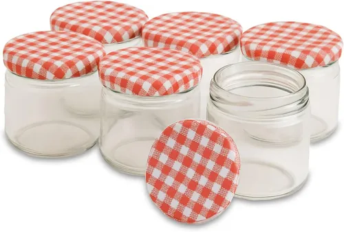 Blumixx Einmachglas mit Schraubdeckel für Erntezeit, Konservierung & schöne Aufbewahrung, (12-tlg)