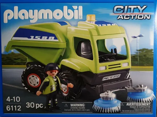 PLAYMOBIL® 6112 City Action Kehrmaschine - NEU & OVP - Öffentliche Dienste: Realistisches Spielzeug für kreative Rollenspiele, fördert die Fantasie und das Verständnis für städtische Sauberkeit.