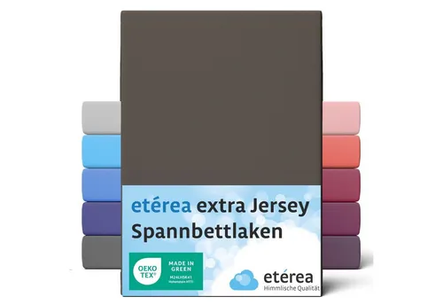 etérea Himmlische Qualität Spannbettlaken etérea Extra Jersey Spannbettlaken 90x200 -, Jersey, Gummizug: rundum, (1 Stück)