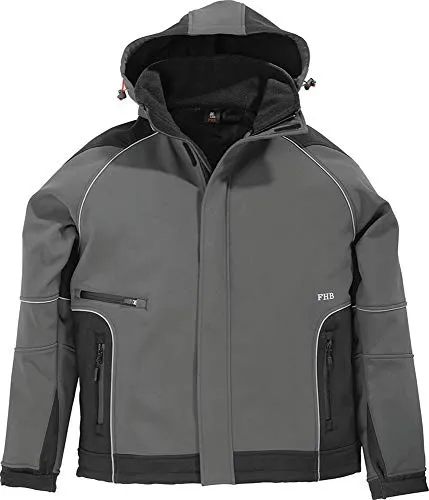 FHB Softshell Jacke Walter, grau / schwarz, Größe M von FHB