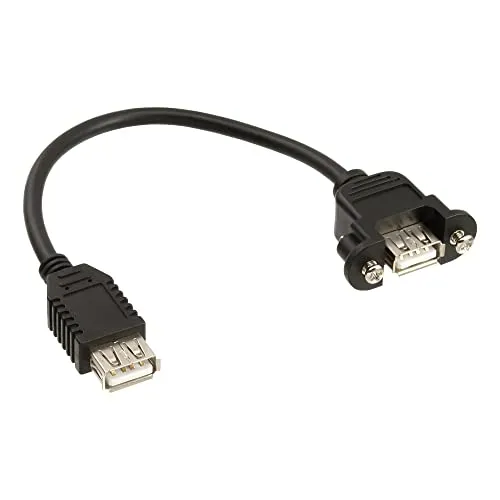 InLine 33441D USB 2.0 Adapterkabel, Buchse A auf Einbaubuchse A, 0,2m