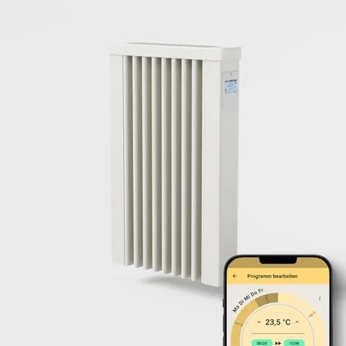 AeroFlow Elektroheizung mit Schamotte Speicherkern FlexiSmart Pro WLAN Fähig App Steuerung (MINI 650)