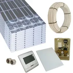 Warmwasser Fußbodenheizung HoWaTech DRY 5-10m2 Paket E-Regelbox Digital - Effiziente Fußbodenheizung für 5-10m², inklusive digitaler Regelbox und schnellem Wärmeaufbau. Ideal für Renovierungen mit geringer Einbauhöhe von nur 30mm.