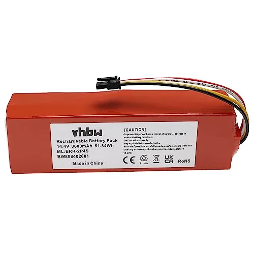 vhbw Akku kompatibel mit Xiaomi Dreame F9 RVS5-WH0, Bot X30 Ultra RLX56CE Saugroboter (3600 mAh, 14,4 V, Li-Ion)