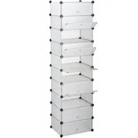 Platzsparendes Schuhregal mit 10 Ebenen - Regale & Aufbewahrung - Transparentes Kunststoff-Schuhregal, stapelbar und ideal zur optimalen Nutzung des Raums, perfekt für jedes Zimmer.