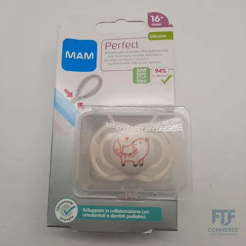 MAM Perfect Schnuller aus Silikon mit Schnullerhülle, 16+ Monate, B... ZEDMM062N