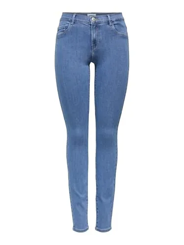 ONLY Skinny-fit-Jeans ONLRain Cry - Blau - Stylische High Waist Jeans in blau, perfekt für jeden Anlass. Komfortabel und figurbetont mit 34 cm Beinlänge für einen trendigen Look.