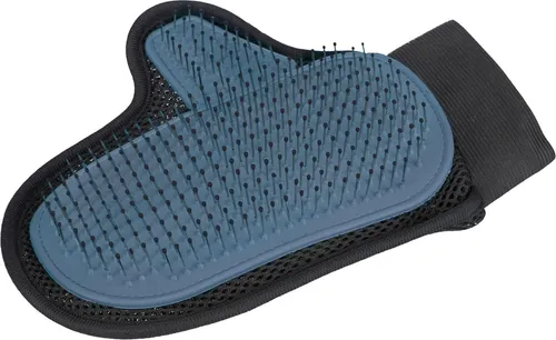 Trixie Handschuh zum Kämmen der Haare - Praktischer Kamm-Handschuh mit Klettverschluss und Drahtborsten für eine einfache und gründliche Fellpflege.