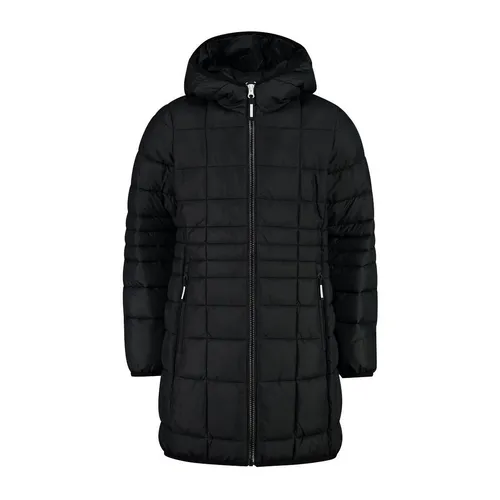 CMP Kid's Coat Fix Hood - Langer Wintermantel für Mädchen - Wintermantel Gr. 116 in Schwarz mit warmer Kunstfaserfüllung, isolierend und winddicht – perfekt für kalte Tage im Alltag!