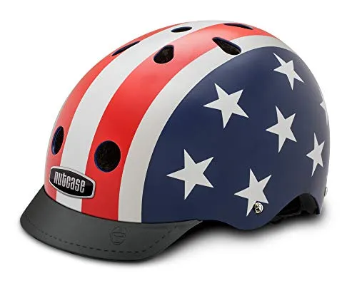 Nutcase Kinder Little Nutty-Stars & Stripes Helm - Fahrradhelm für Kinder in Mehrfarbig, mit Fidlock-Magnetverschluss und stoßdämpfender Innenschale. Reflektierend auf allen Seiten für maximale Sicherheit.