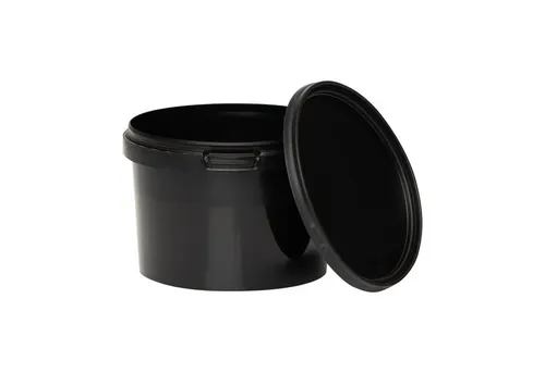 BENBOW Putzeimer für Lebensmittel, Farben, Chemikalien, (Schwarz, 1-tlg., 0.5L)