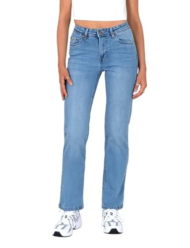 ESRA Damen Straight High Waist Stretch Jeans G200 - Entdecken Sie die ESRA Damen Jeans in Straight Fit mit hohem Stretch-Anteil für optimalen Tragekomfort. Diese High Waist Jeans bietet eine perfekte Passform und ist in verschiedenen Farben erhältlich. Ideal für jeden Tag!