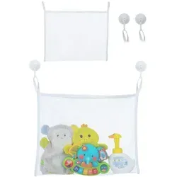 Relaxdays Badespielzeug Aufbewahrung 2er Set Weiß