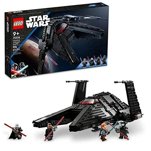 Lego Star Wars Inquisitor Transport Scythe 75336 - baubares Spielzeug Raumschiff, Obi-Wan Kenobi Set, Ben Kenobi Minifigur mit blauen und doppelklingigen roten Lichtschwertern