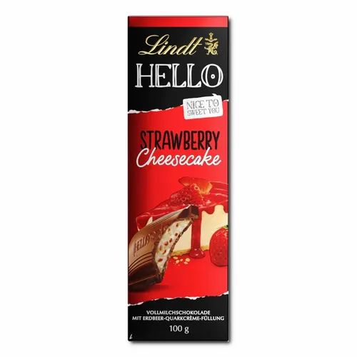  Lindt Hello Strawberry Cheesecake, Schokolade, 100g Tafel 36,20€/1kg