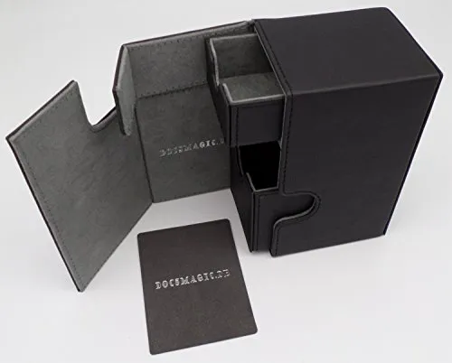 docsmagic.de Premium Magnetic Tray Box (80) Black + Deck Divider