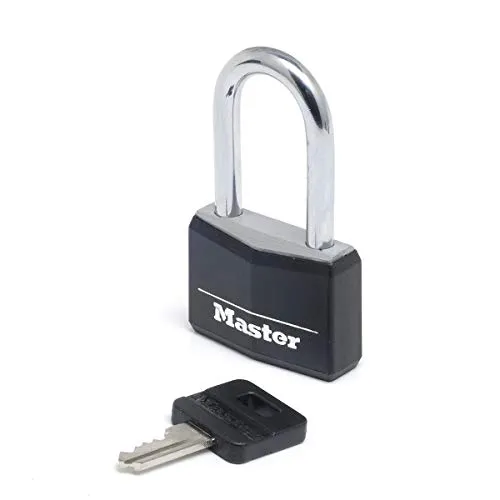 MASTER LOCK 9140EURDBLKLF Vorhängeschloss 40mm Aluminium schwarze Farbe - Hohe Bügel