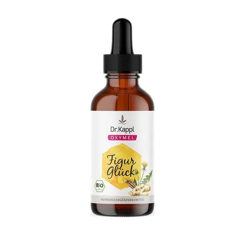 Dr. Kappl Oxymel Figur Glück Tropfen – Bio Oxymel mit Ingwer, Löwenzahn & Zimt - 58 g Tropfen, 58 g, aus biologischem Anbau - mit wertvollen Kräutern - Sehr ergiebig