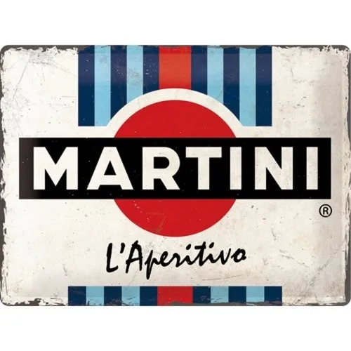 Nostalgic-Art Retro Bar Küche Blechschild - Martini 30x40cm - Vintage Metallschild für Bar & Küche, mit 3D-Effekt und gewölbtem Design, ideal für nostalgische Akzente in jedem Raum.