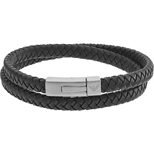 Emporio Armani Armband für Männer, 18,50 cm - Elegantes silbernes Edelstahlarmband mit mattem Finish, ideal für stilbewusste Herren.