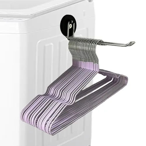 Pmsanzay Magnetischer Kleiderbügel-Organizer, Edelstahl, Platzsparend, faltbar, rostbeständig, rutschfest, Aufbewahrungsregal für Schrank und Waschküche