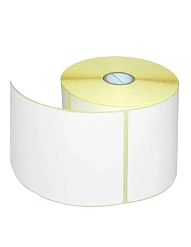 Netuno 1 Rolle Thermo-Etiketten Weiß 100 x 150 mm 500 Stück Versandetiketten auf Rolle mit Perforation haftend selbstklebende Etiketten für Thermodrucker Logistik Lager Papieretiketten 10 x 15 cm