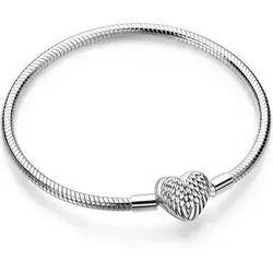 Charm Armband Schlangen Damen 925 Silber BR003B 21CM