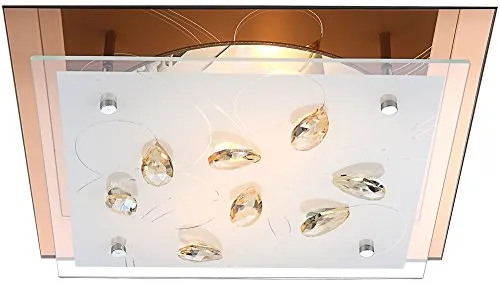 Globo Deckenleuchte 2-flammig Ayana, Silber, Norme, 40412-2