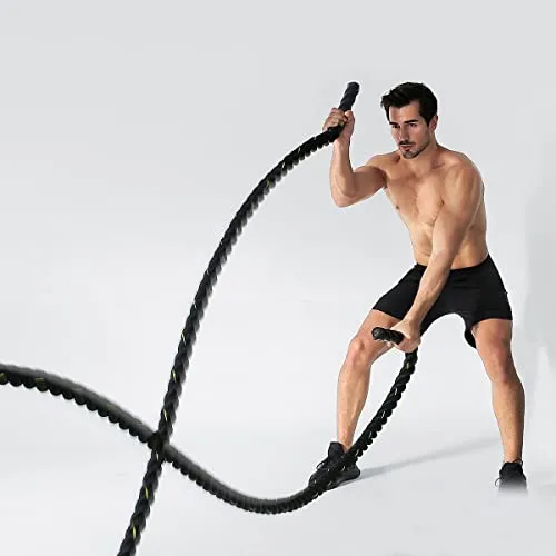 Rayline Trainingsseil Battle Rope Sportseil Tau 15m Training-Fitness-Bodybuilding-Gymnastik-Aerobic-Krafttraining