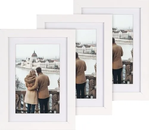 Your Design Rahmen für Foto: 3er-Set Bilderrahmen mit robustem Acrylglas, 13 x 18 cm, weiß (Bilderrahmen mit Kunstglas)
