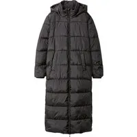 ESMARA® Damen Maxi-Steppmantel (Schwarz, S(36/38))