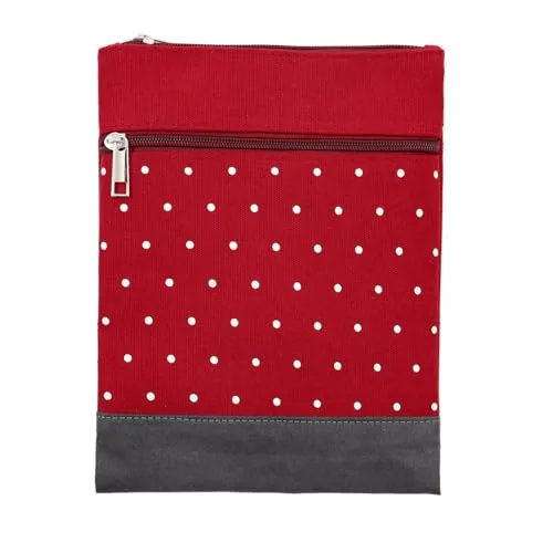 Leoberg Crossbag Tasche in verschiedenen Farben und Designs - Schultertasche aus Baumwolle in 302184-Rot-29