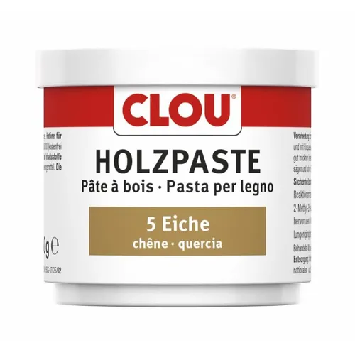 Clou Holzpaste 5 Eiche zum Reparieren und Auskitten von Holzschäden 150 g