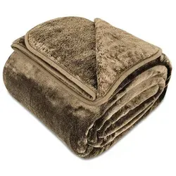 Wohndecke Cashmere-Feeling – super weiche Kuscheldecke in Braun - Bettdecken – Dicke & warme Fleecedecke, ideal für gemütliche Abende auf dem Sofa oder als Tagesdecke für zusätzlichen Komfort.