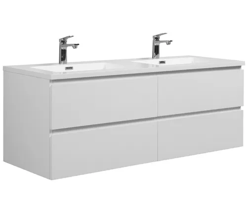 Badplaats Badmöbel Set Angela 140 x 48 cm Weiß