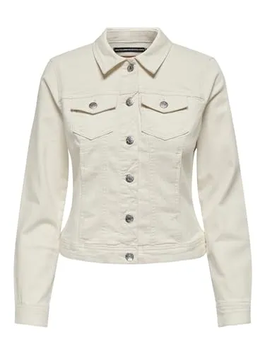 ONLY Onlwonder DNM Jacket Noos - Funktionsjacken, modische Jacke für Jugendliche mit stylishen Ärmelbündchen und Fly-Away Kragen für einen trendigen Look.