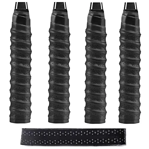 Schlägergriff,4 Pcs Schlägergriff Anti Rutsch Badminton Griffband super saugfähiges schnell trocknendes Tennisschläger Griffband für Badminton Tennisschläger Griff