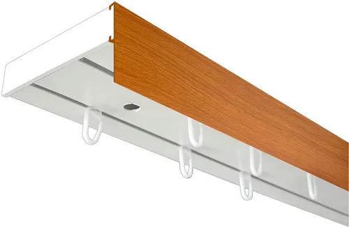 SN DECO GROUP Gardinenschiene Vorhangschiene SH (1) mit Blende 5 cm, 2-läufig, Fixmaß, mit Bohren, verschraubt, Kunststoff