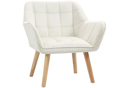 Homcom Einzelsessel Creme, Skandinavisches Design