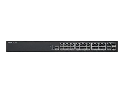 LANCOM GS-2426P 26-Port Managed Gigabit Ethernet Switch mit POE - Switches für Netzwerke, bietet 26 Ports und Power over Ethernet für einfache Stromversorgung von Geräten.
