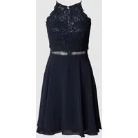Vera Mont Damen Cocktailkleid mit Spitze Night Sky, 34 - Elegantes Cocktailkleid mit Spitzen-Details, ideal für festliche Anlässe und besondere Momente.
