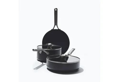 OXO Good Grips Topf-Set 5-teilig, Keramik & Edelstahl, Induktionsgeeignet