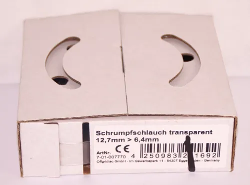 Schrumpfschlauch transparent Innendurchmesser 12,7mm in weiß von Nichtzutreffend