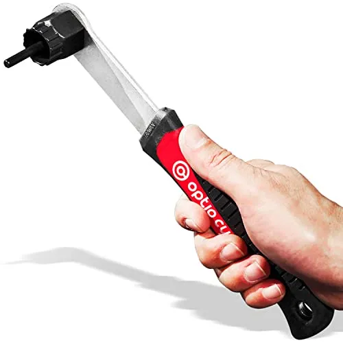 Optio Cycle Zahnkranzabzieher Kassettenabzieher | Abzieher Werkzeug mit Griff für Fahrrad Kassetten und Centerlock Bremsscheiben, Kettenwerkzeug, Kassetten Abzieher