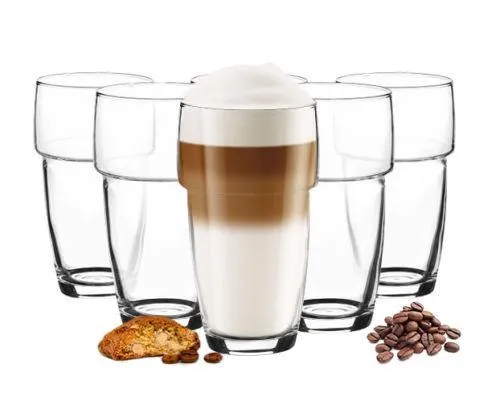 stapelbare Latte Macchiato Gläser 300ml Kaffeegläser Cappuccino 6