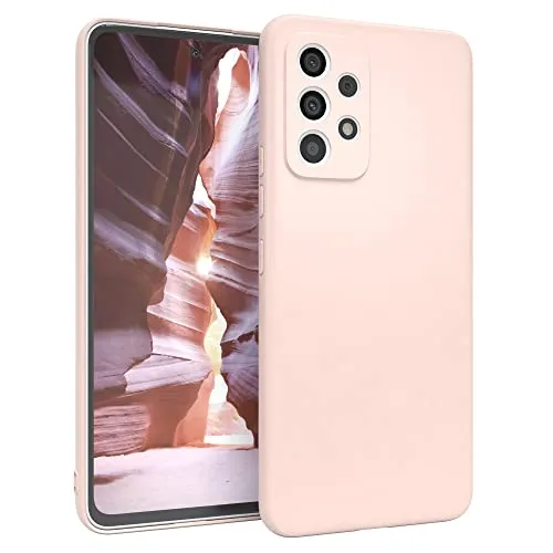 EAZY CASE Handyhülle Silikon mit Kameraschutz kompatibel mit Samsung Galaxy A53 (5G) in Hellrosa, Rosa, Ultra dünn, Slimcover, Silikonhülle, Hülle, Softcase, Backcover