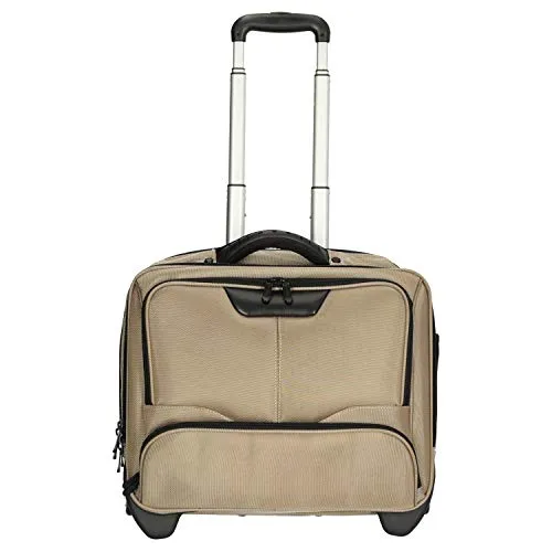 Dermata Business-Trolley mit 2 Rollen - Hochwertiger Business-Trolley aus robustem Polyester, ideal für Geschäftsreisen. Ausgestattet mit umfangreichem Organizer und herausnehmbarer Laptoptasche für maximale Flexibilität.